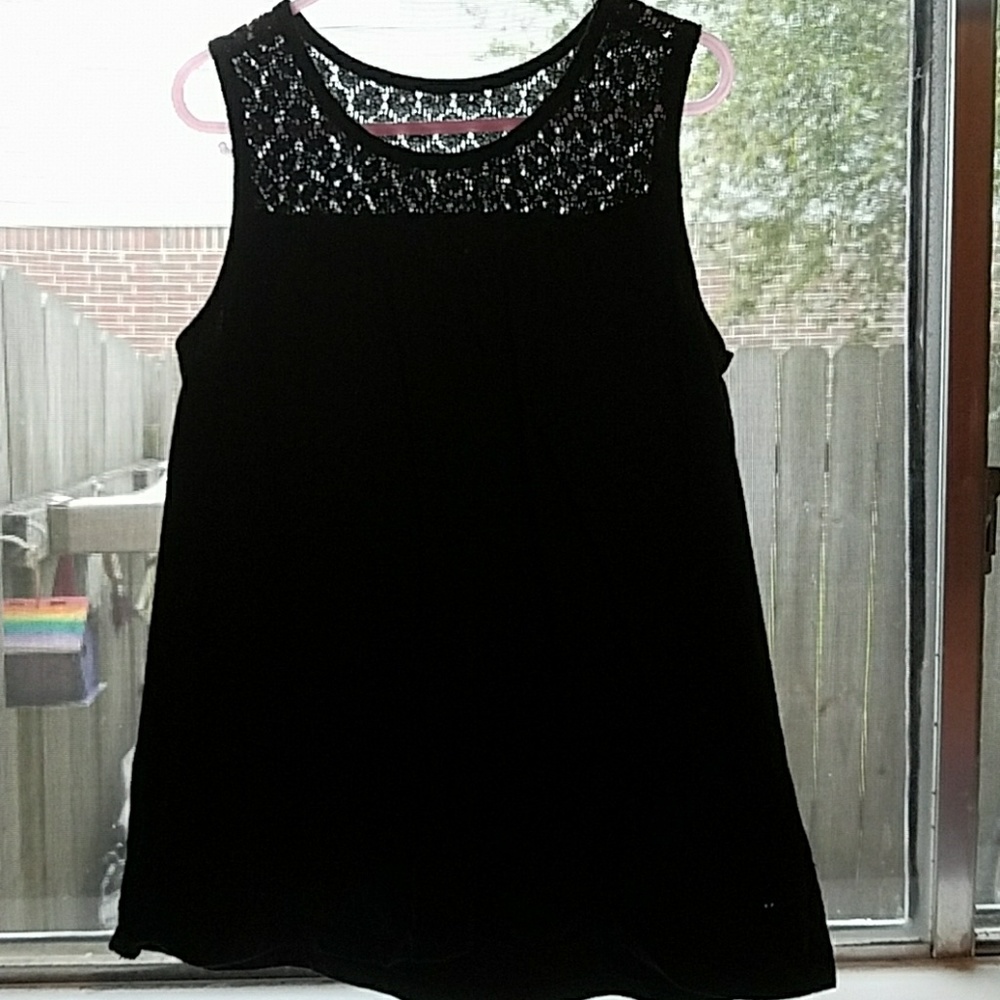 Faded glory Black lace tank